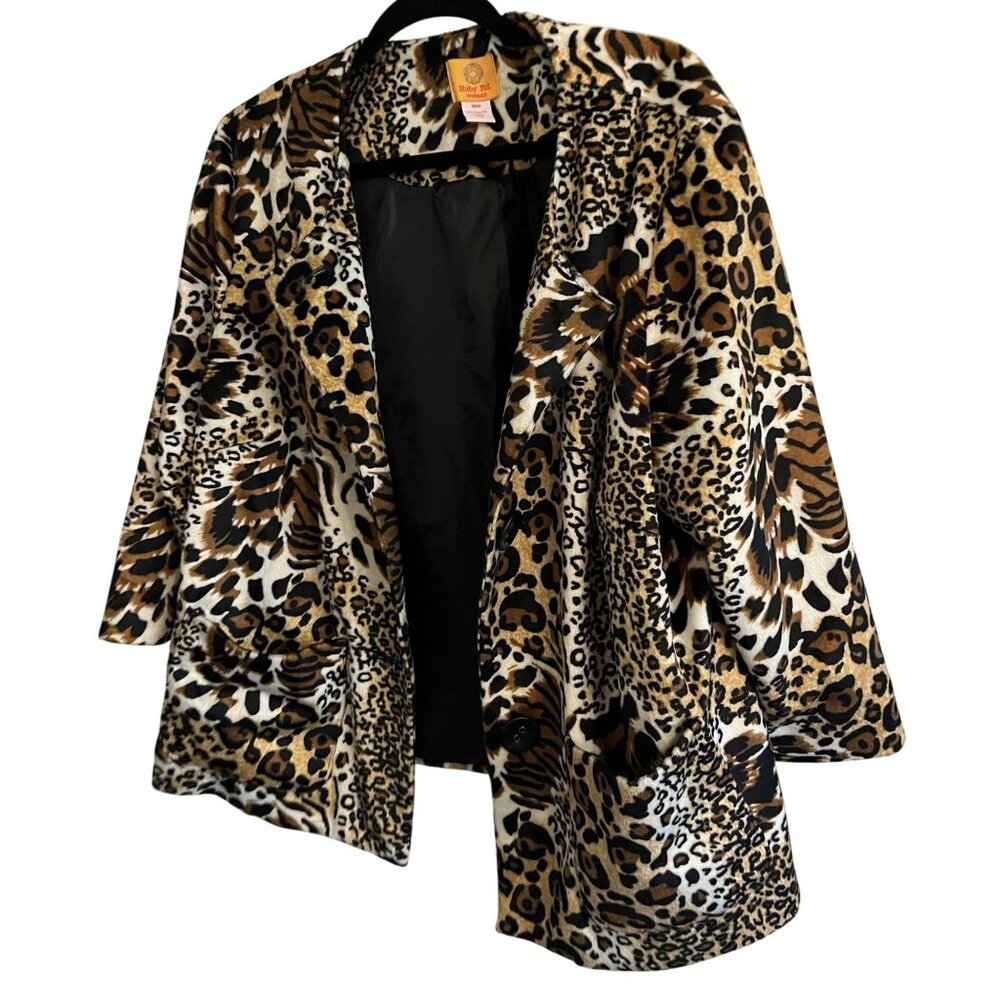 Ruby RD Woman 18W Leopard Animal Print Jacket